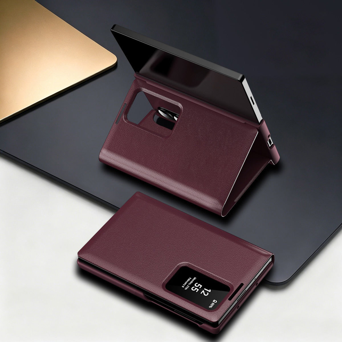 Folding Flip Leather Case