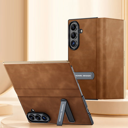 Retro Flip Leather Case with Kickstand