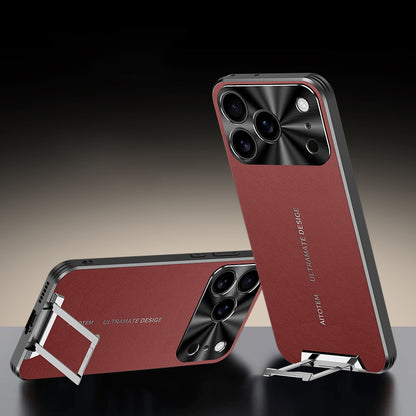 Invisible Bracket Leather Case