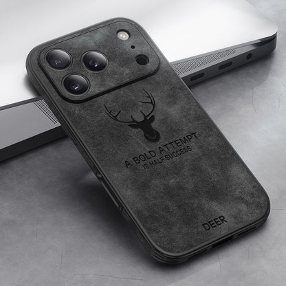 Elk Pattern Leather Case with MagSafe