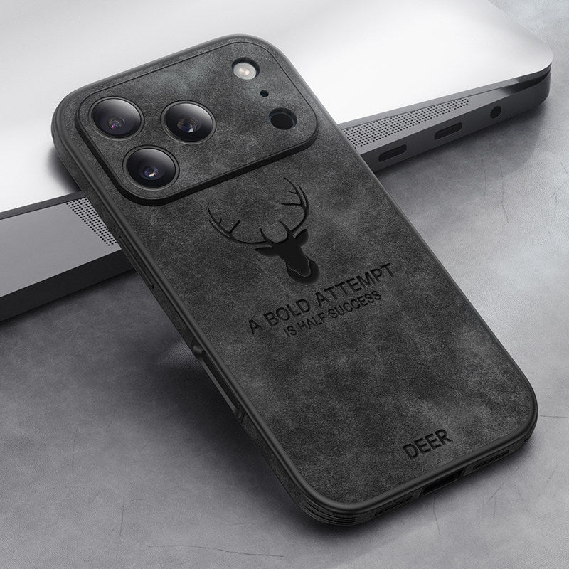 Elk Pattern Leather Case with MagSafe
