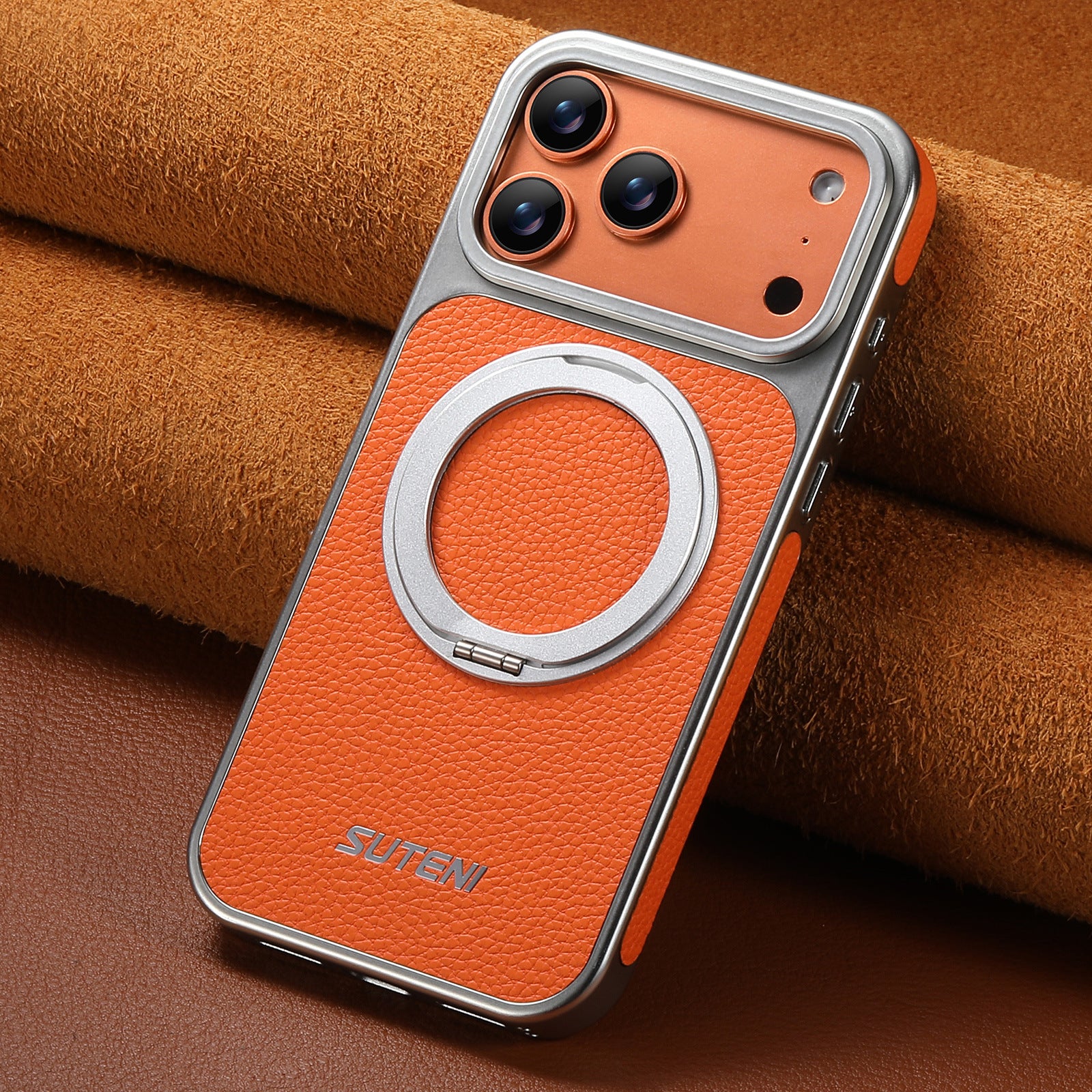 Rotating Ring Leather Case