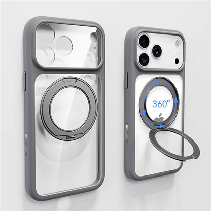 Silicone Frame Anti-Slip Transparent Case with MagSafe
