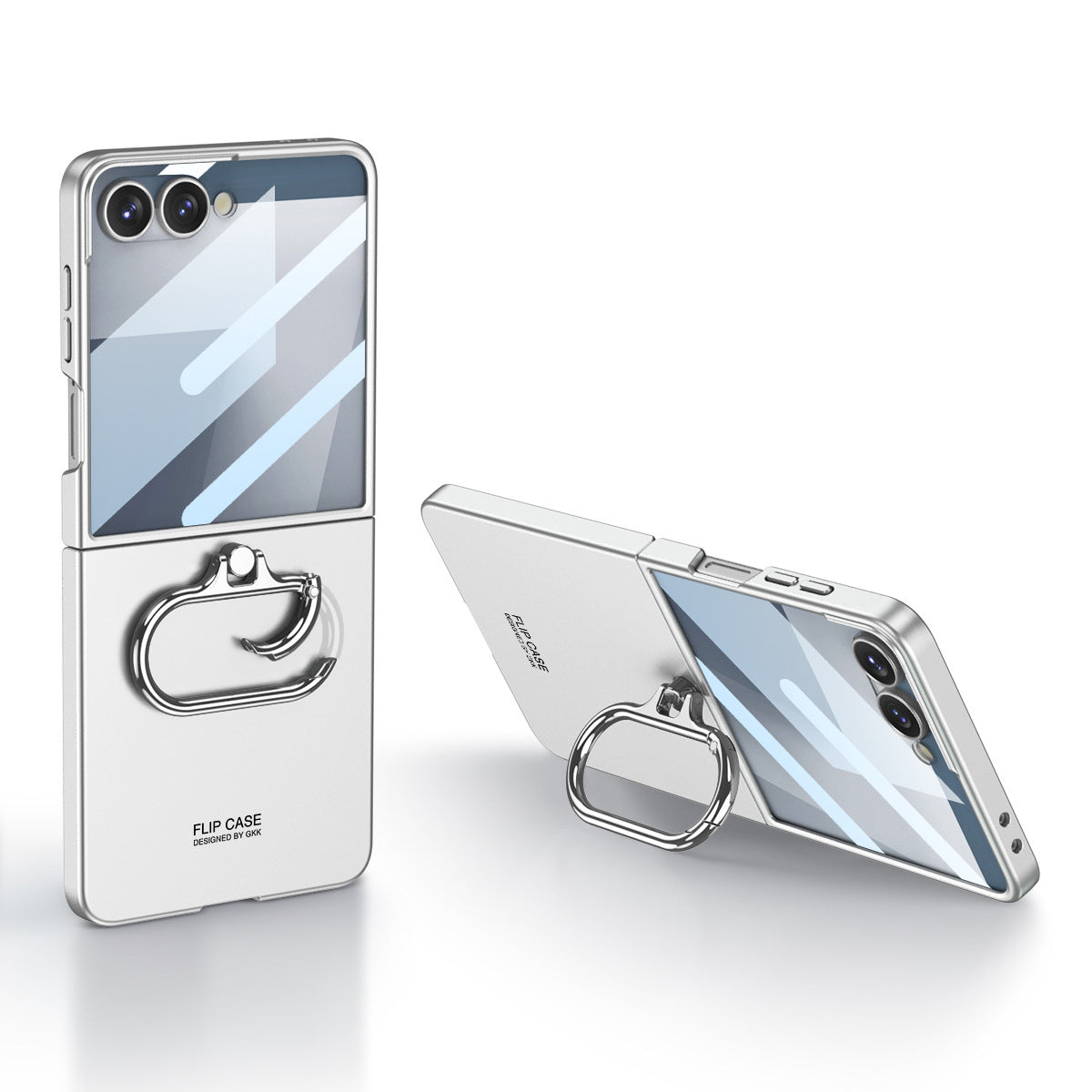 Oval Finger Ring Buckle Stand Frosted Case