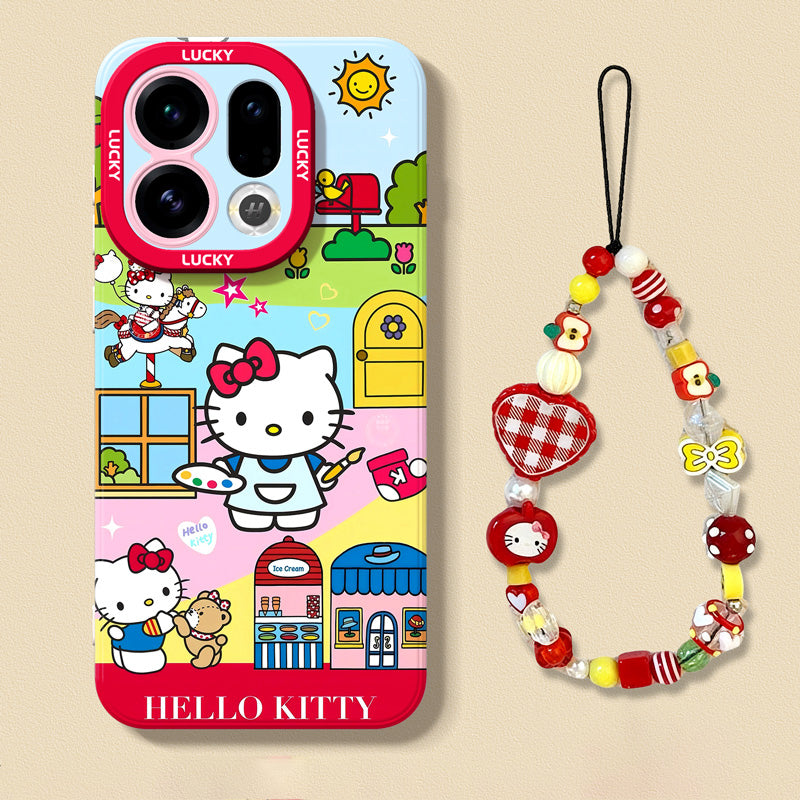 Hello Kitty Liquid Silicone Lanyard Case