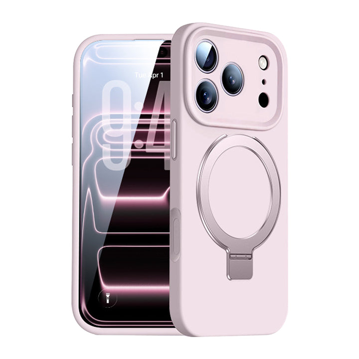 Rotating Bracket Liquid Silicone Case with MagSafe
