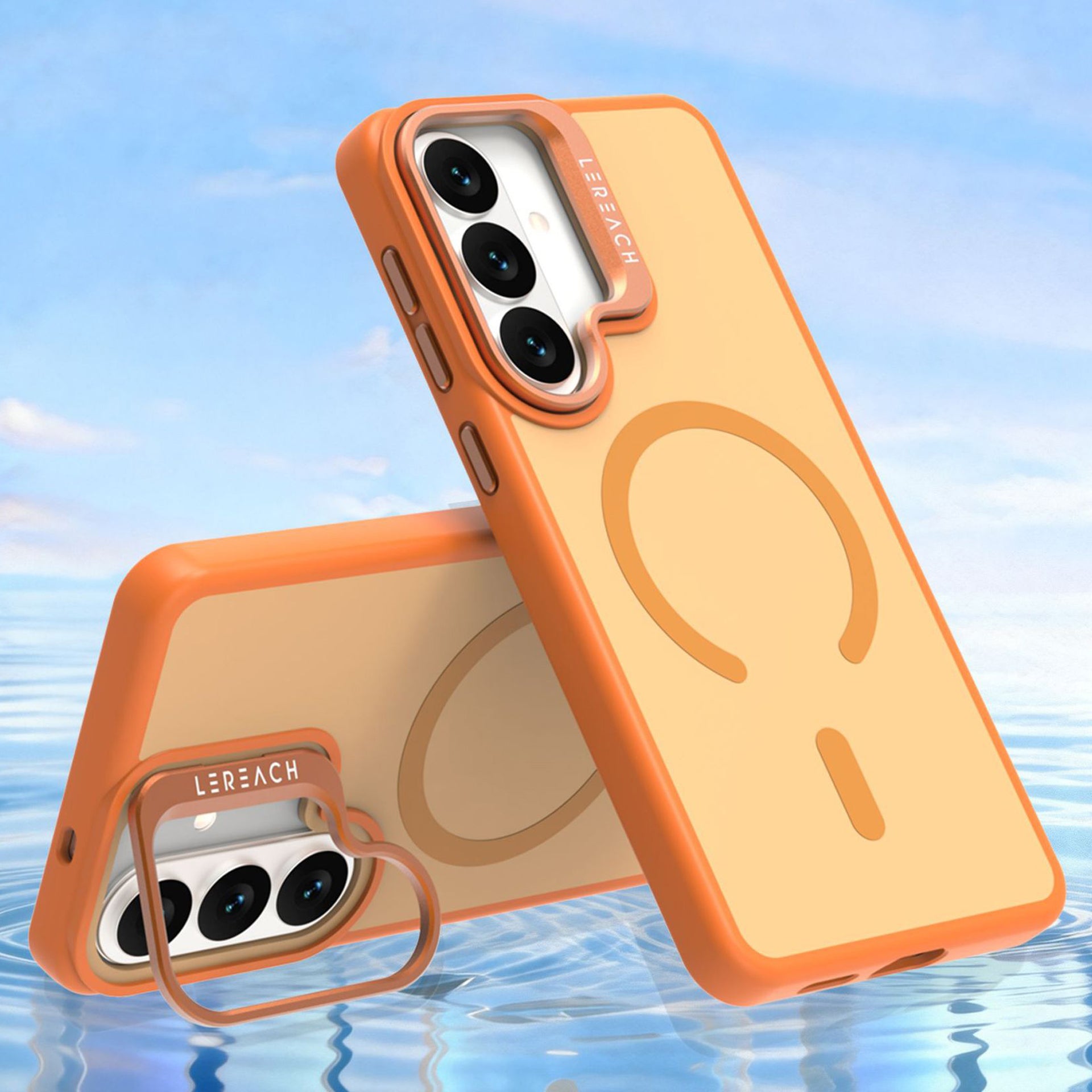 Camera Kickstand Semi-transparent Frosted Case