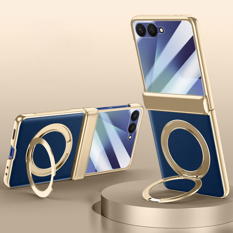 360° Rotating kickstand Leather Case with MagSafe