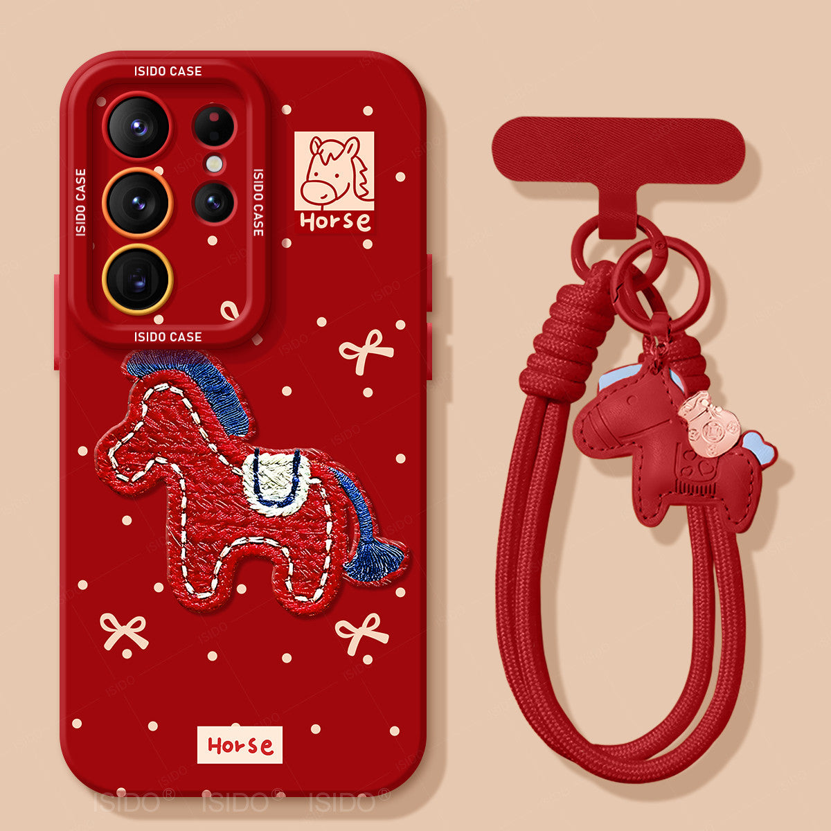 Pony Liquid Silicone Lanyard Case