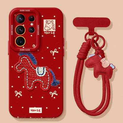 Pony Liquid Silicone Lanyard Case