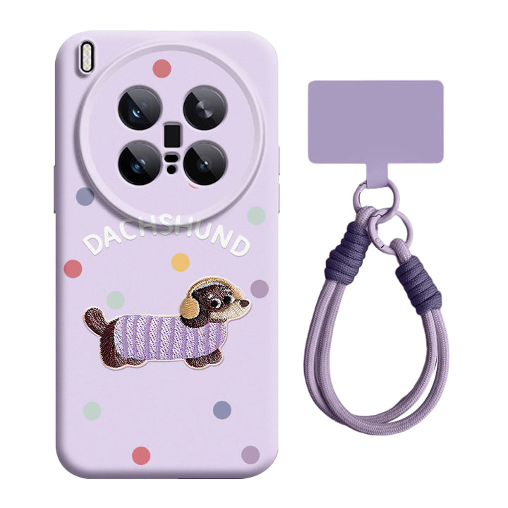 Dachshund Liquid Silicone Lanyard Case