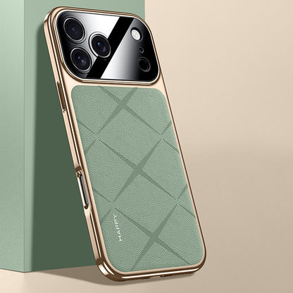 Electroplated Genuine Leather Pebbled Case