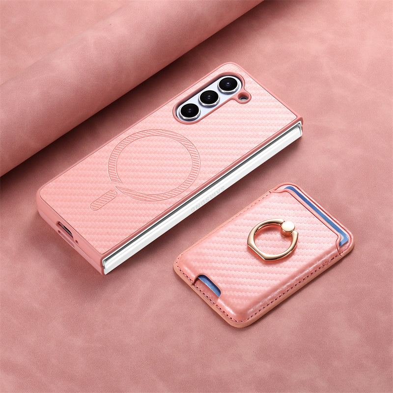 Magnetic Card Holder Carbon Fiber Case