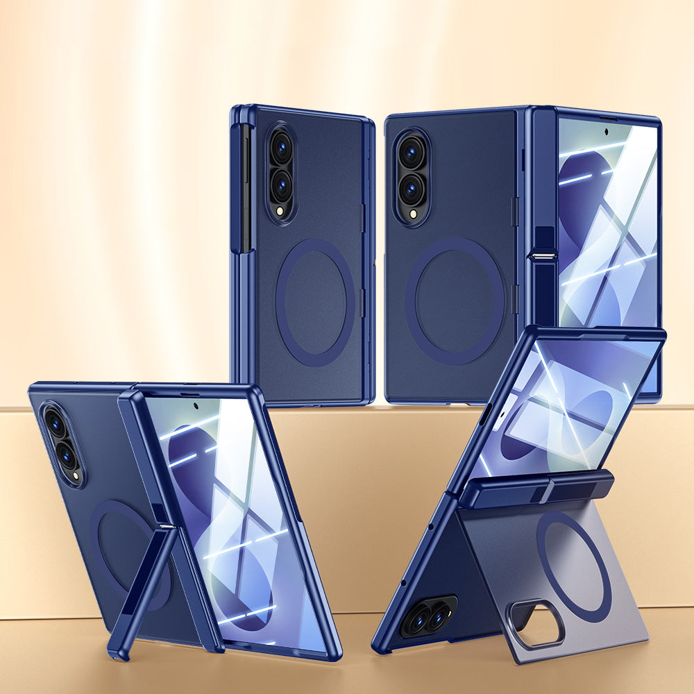 Magnetic Hinge Full Protection Case with Kickstand