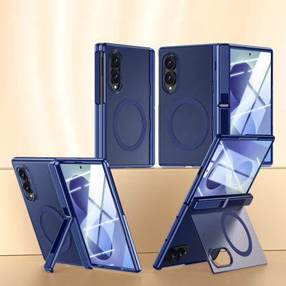 Magnetic Hinge Full Protection Case with Kickstand