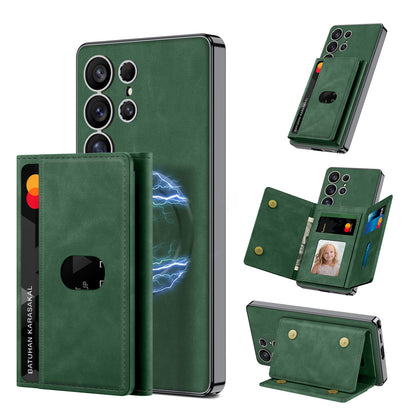 Magnetic Wallet Leather Case