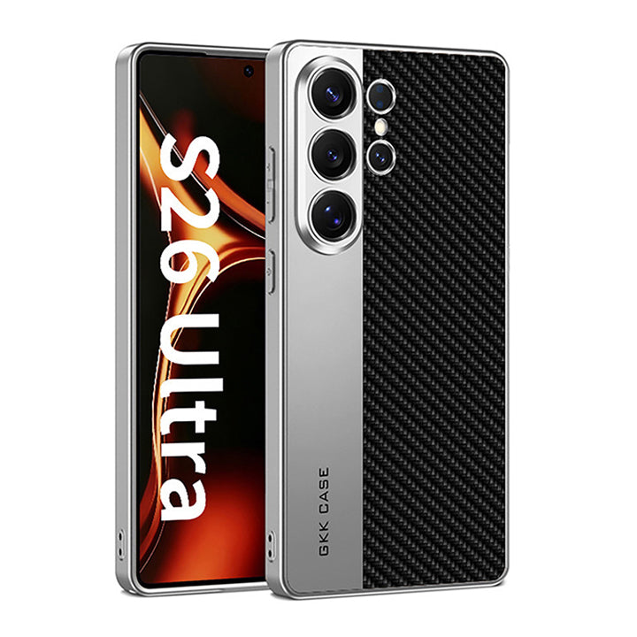 Cool Electroplated Leather Spliced Case