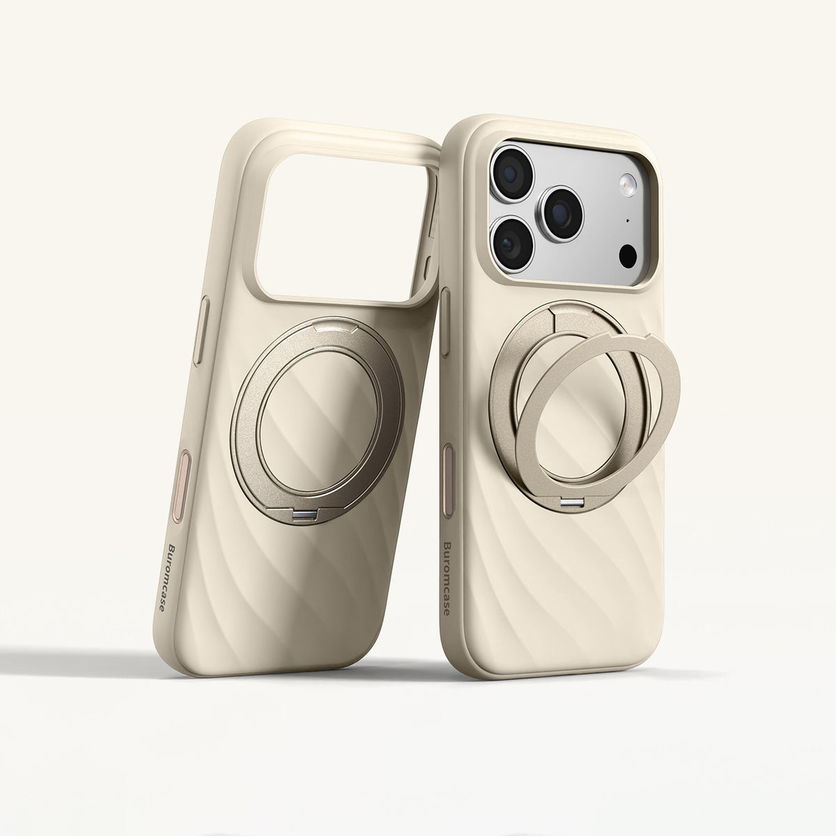 Ripple Texture Magsafe Case with Ring Kickstand