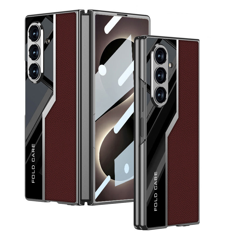 Sci-Fi Design Electroplated Leather Stitching Case