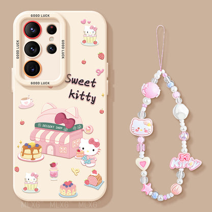 Hello Kitty Liquid Silicone Lanyard Case