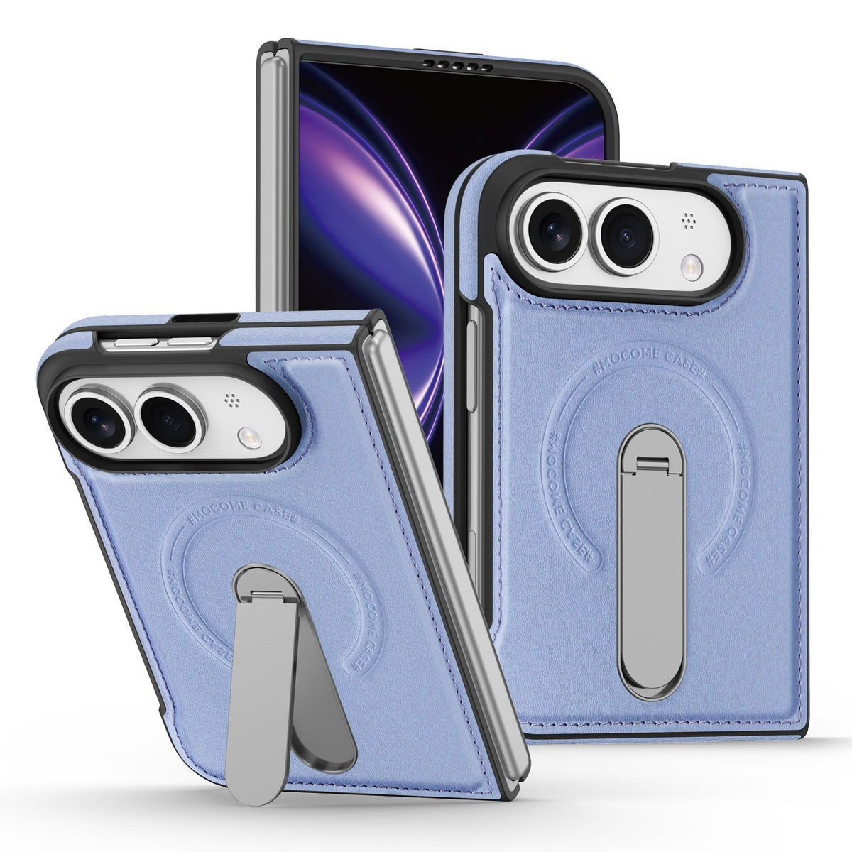 Folding Stand Business Leather Case