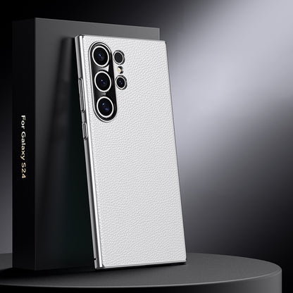 Electroplated Genuine Leather Pebbled Case