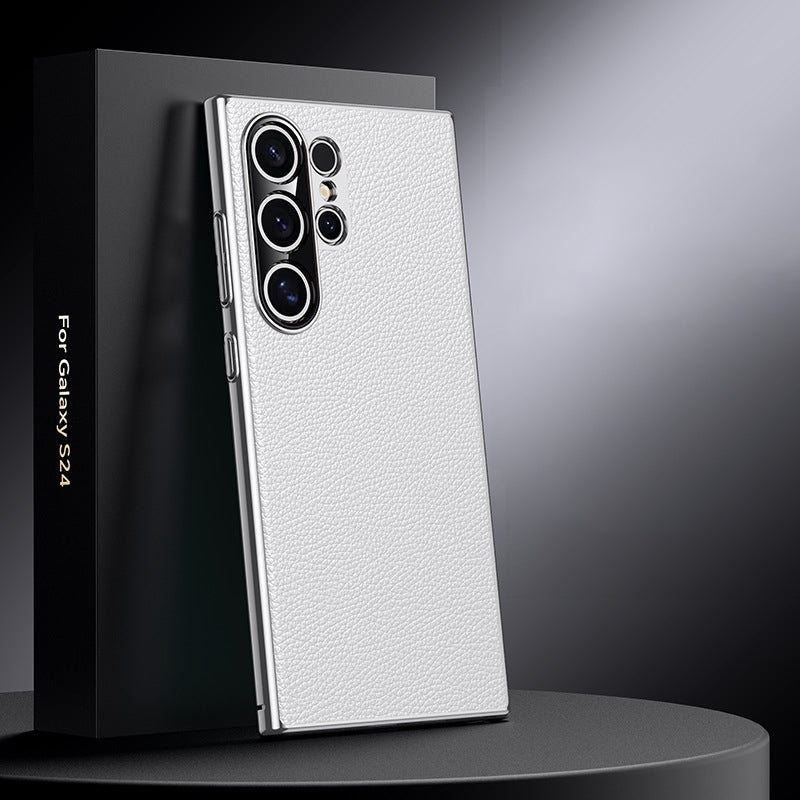 Electroplated Genuine Leather Pebbled Case