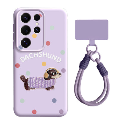 Dachshund Liquid Silicone Lanyard Case