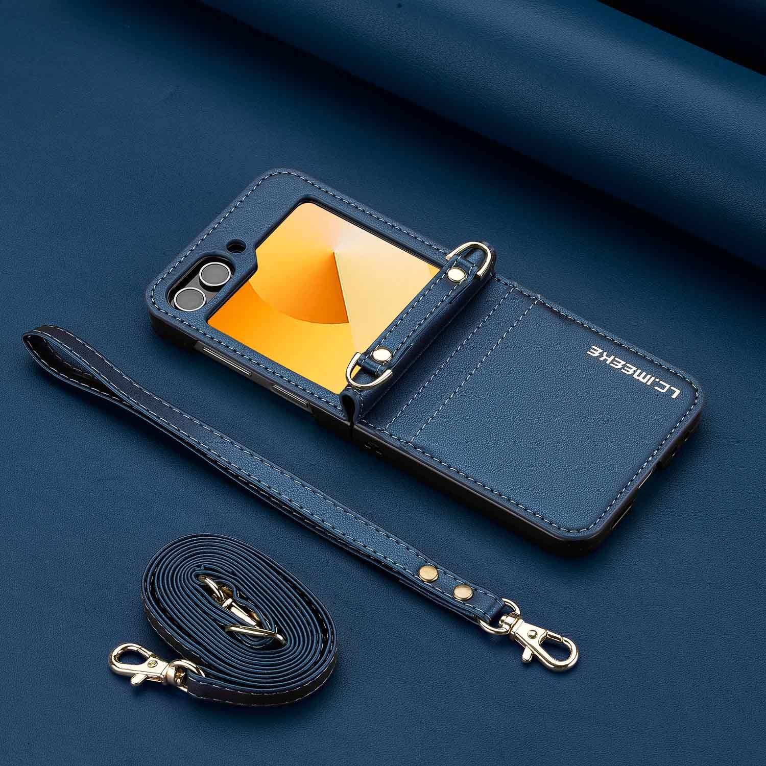 Fashionable Crossbody Card Cell Leather Case