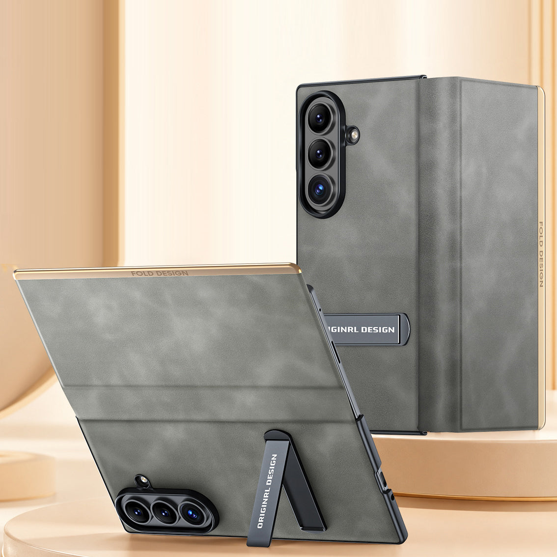 Retro Flip Leather Case with Kickstand