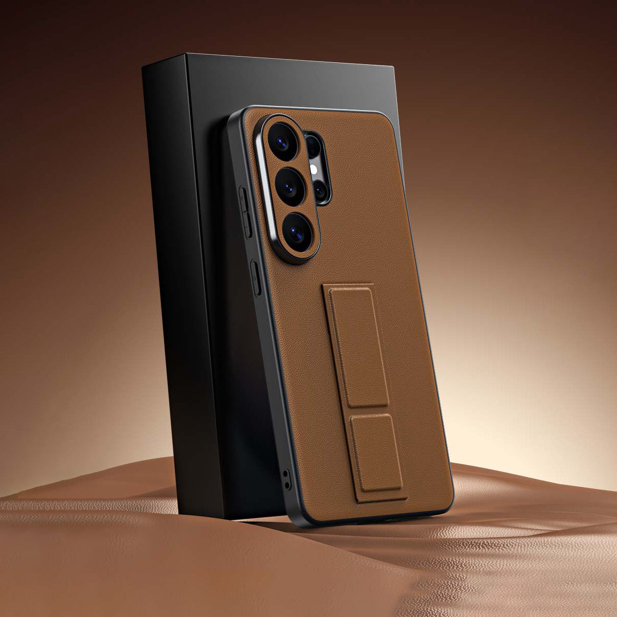 Folding Kickstand Leather Case