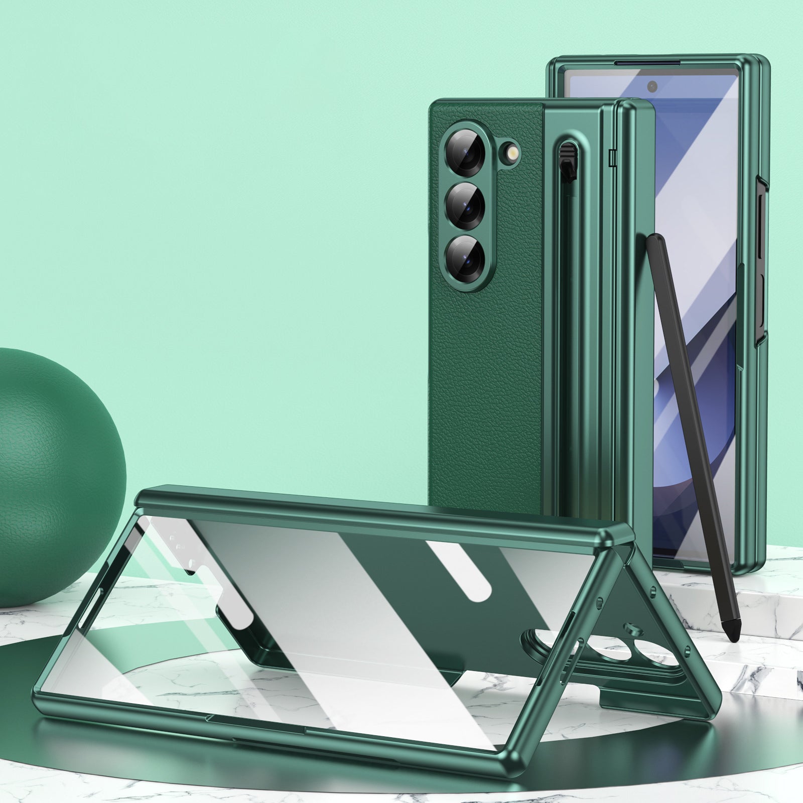 Electroplated Folding Case with Pen Slot