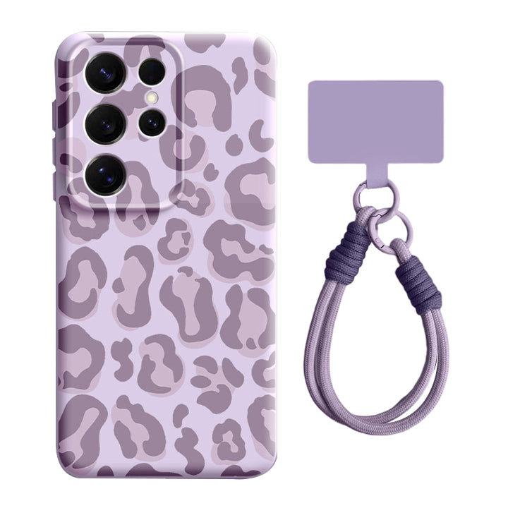 Leopard Print Liquid Silicone Lanyard Case