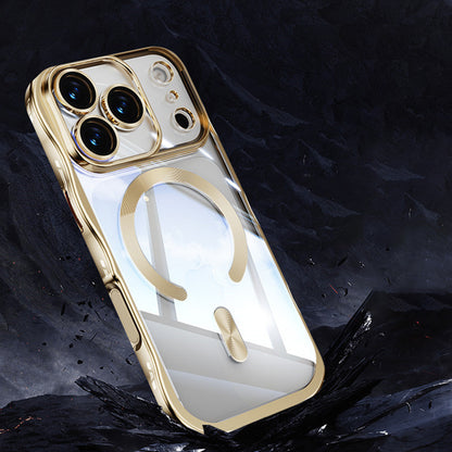 Wave-Patterned Electroplated Case with MagSafe