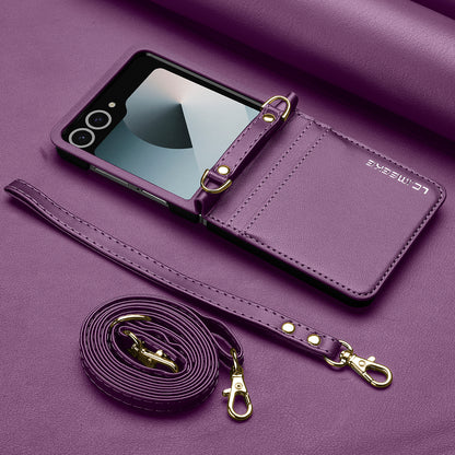 Fashionable Crossbody Card Cell Leather Case