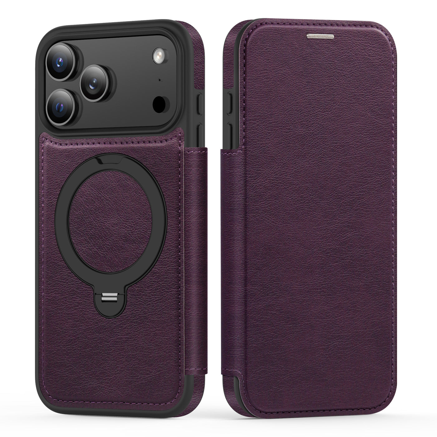 Rotating kickstand Leather Case with MagSafe