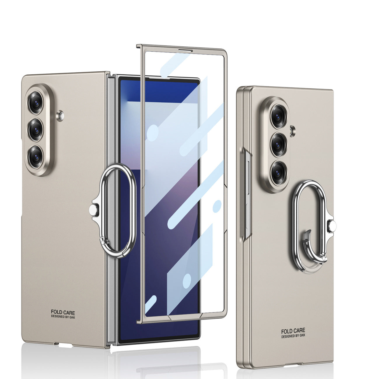 Oval Finger Ring Buckle Stand Frosted Case