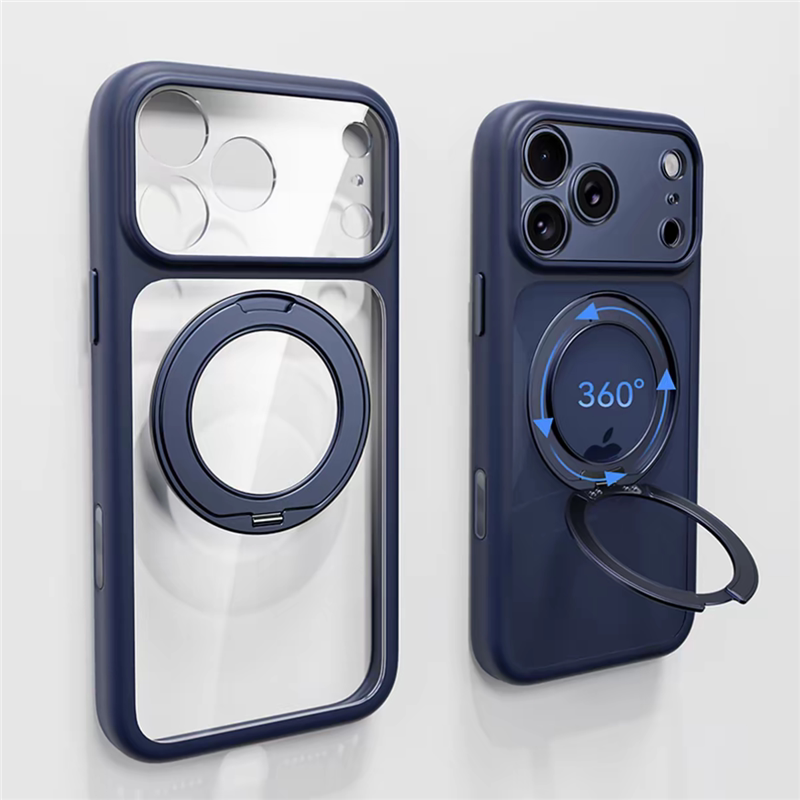 Silicone Frame Anti-Slip Transparent Case with MagSafe