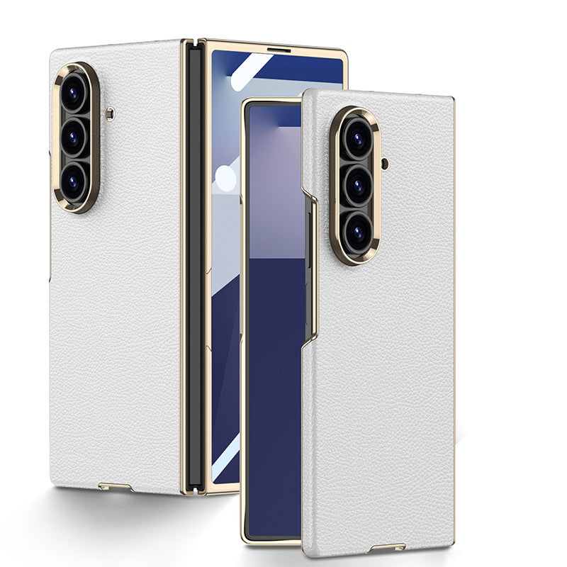 Electroplated Gold-Edged Leather Case