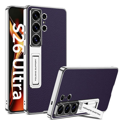 Electroplated Silver-Edged Business Leather Case