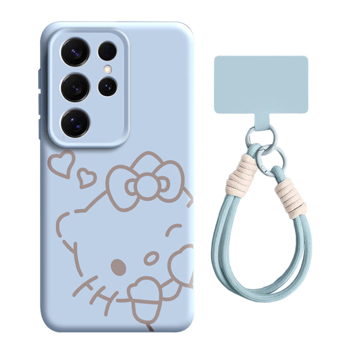 Hello Kitty Liquid Silicone Lanyard Case
