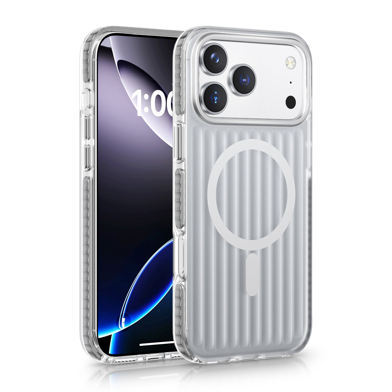 Wave Pattern Frosted Case with MagSafe