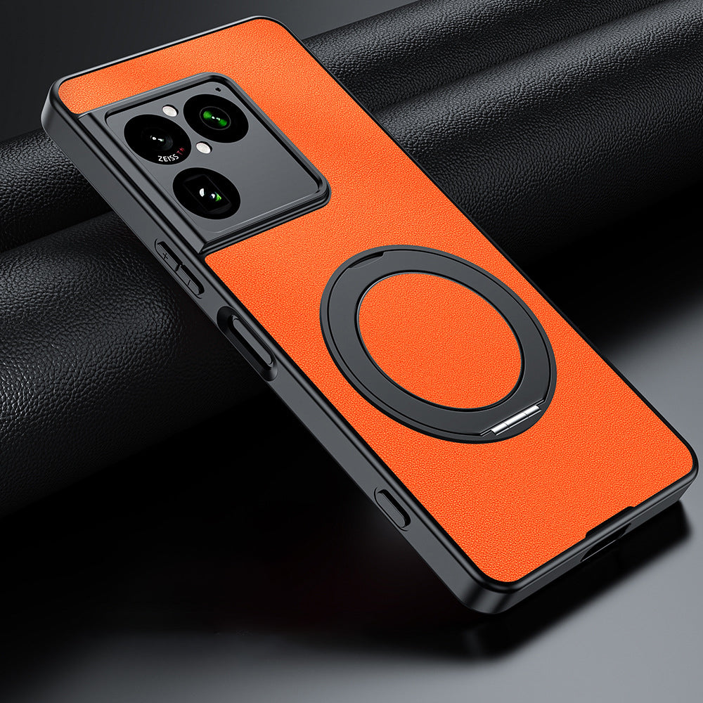 Rotating Ring Leather Case