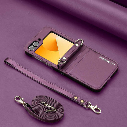 Fashionable Crossbody Card Cell Leather Case