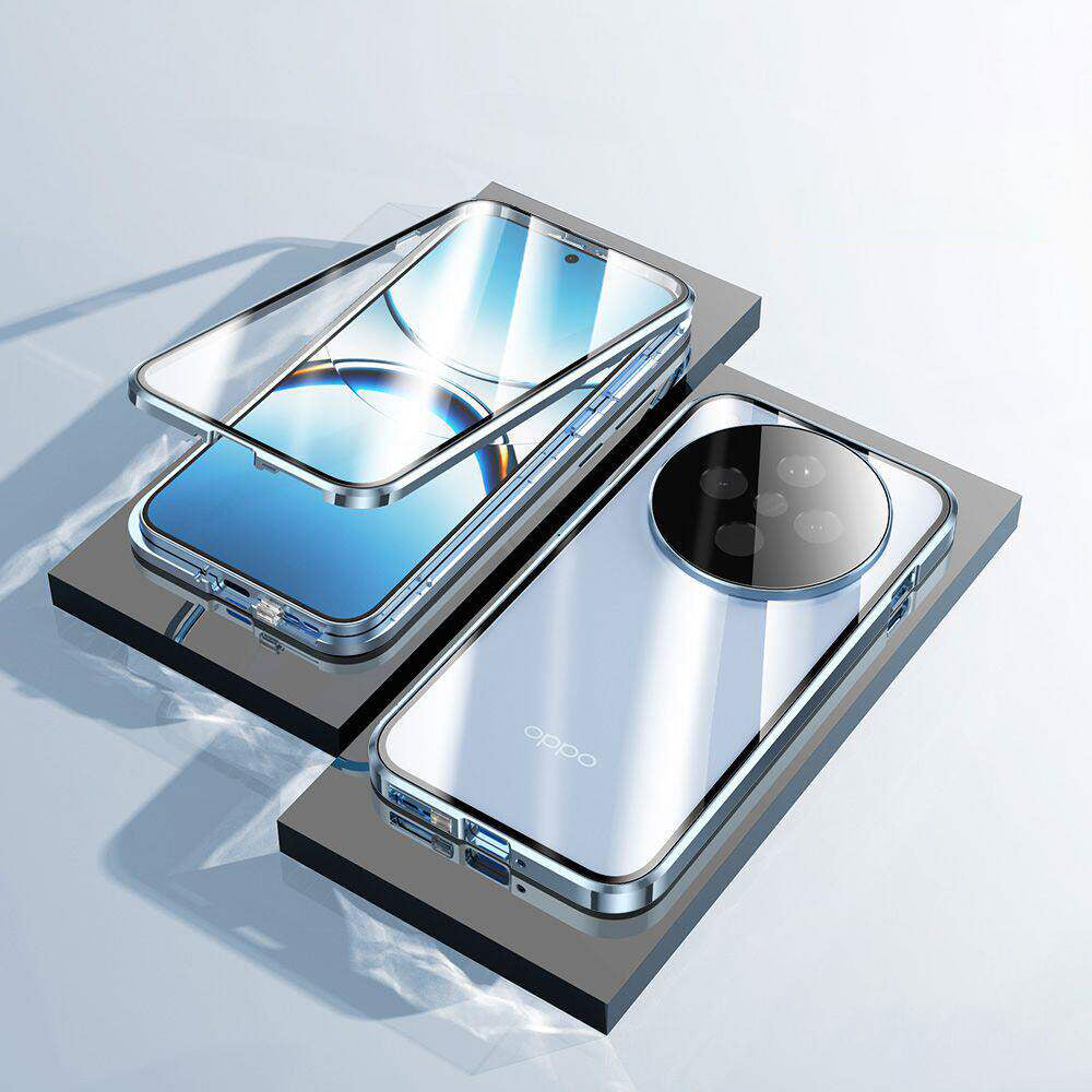 Metal Magnetic Frame Double-Sided Glass Case