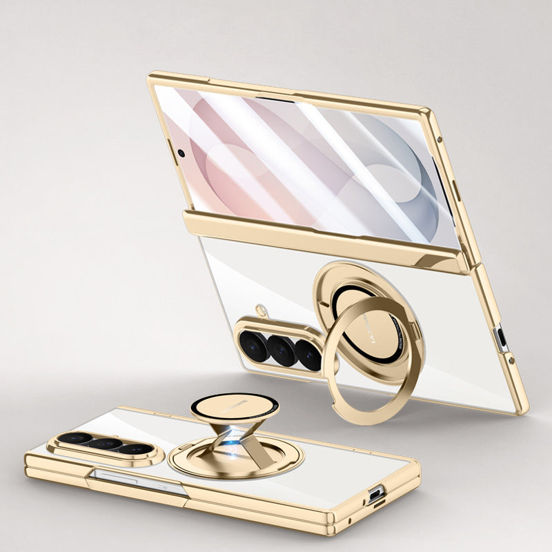 Electroplated Magnetic Ring Kickstand Protective Case