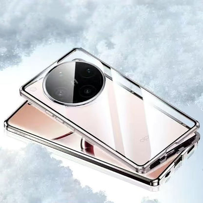 Metal Magnetic Frame Double-Sided Glass Case