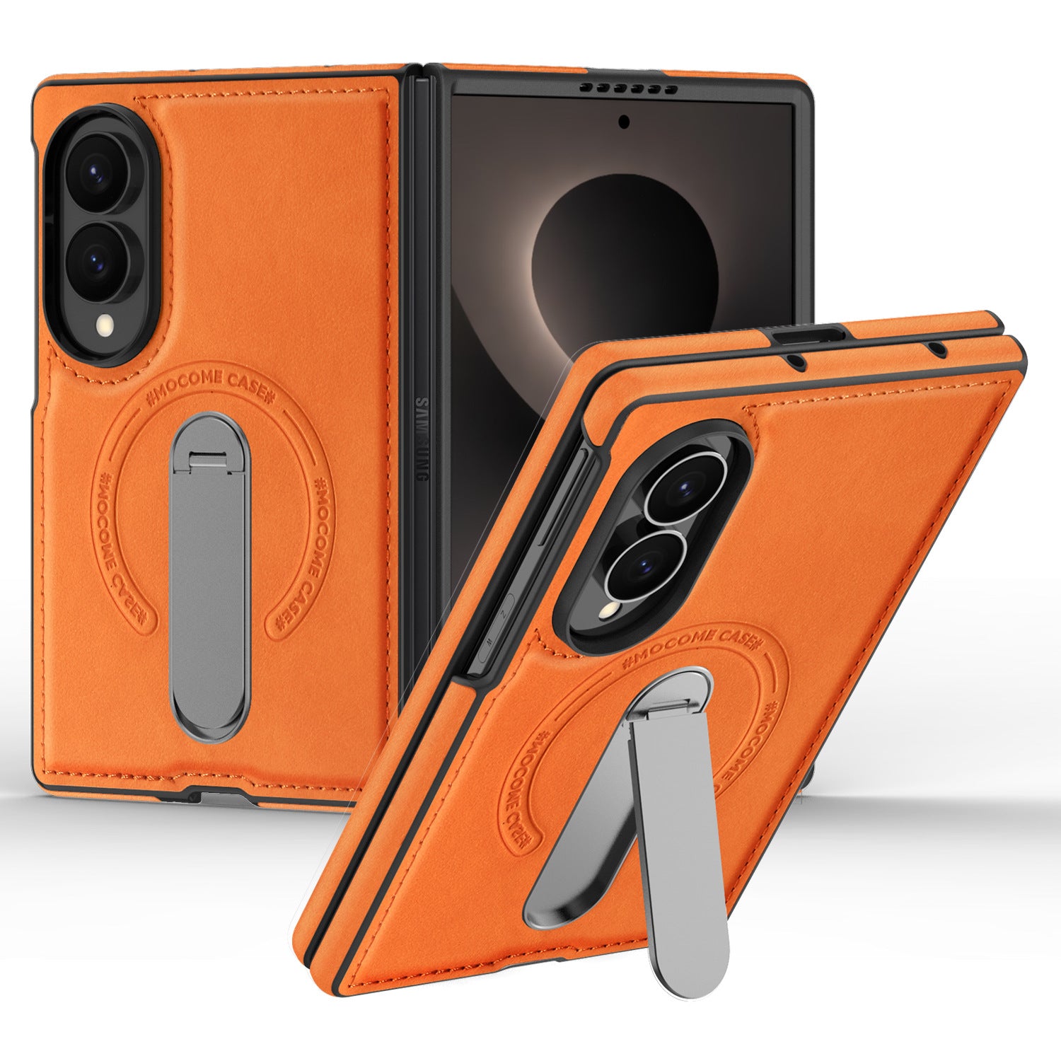 Folding Stand Business Leather Case