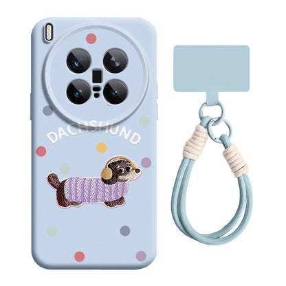 Dachshund Liquid Silicone Lanyard Case