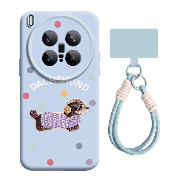 Dachshund Liquid Silicone Lanyard Case